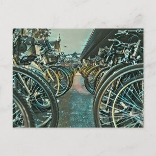 Carte Postale Œuvre d'art cycliste vintage