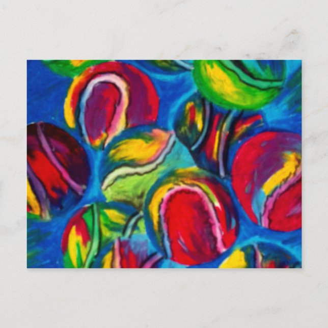 Carte Postale OEuvre d'art de balle de tennis (Devant)