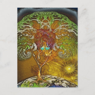 Carte Postale Œuvre d'art de l'arbre de vie