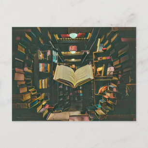 Carte Postale Œuvre d'art pour amateur de livres