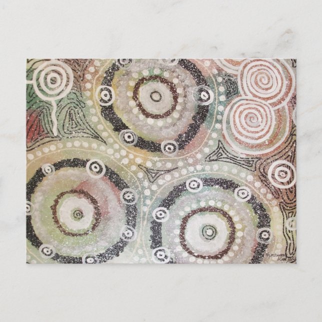 Carte Postale Oeuvre de Corroboree par Nganuwaay Koolyn (Devant)