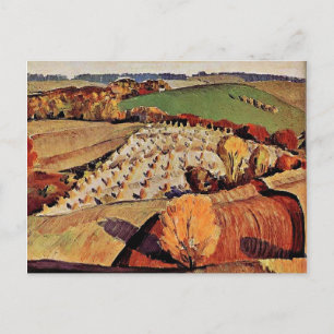 Carte Postale Oeuvre de Grant Wood, Paysage