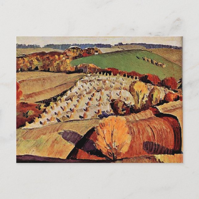 Carte Postale Oeuvre de Grant Wood, Paysage (Devant)