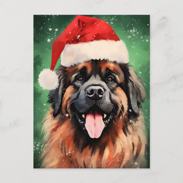 Carte Postale OEuvre de peinture de Noël Leonberger (Devant)