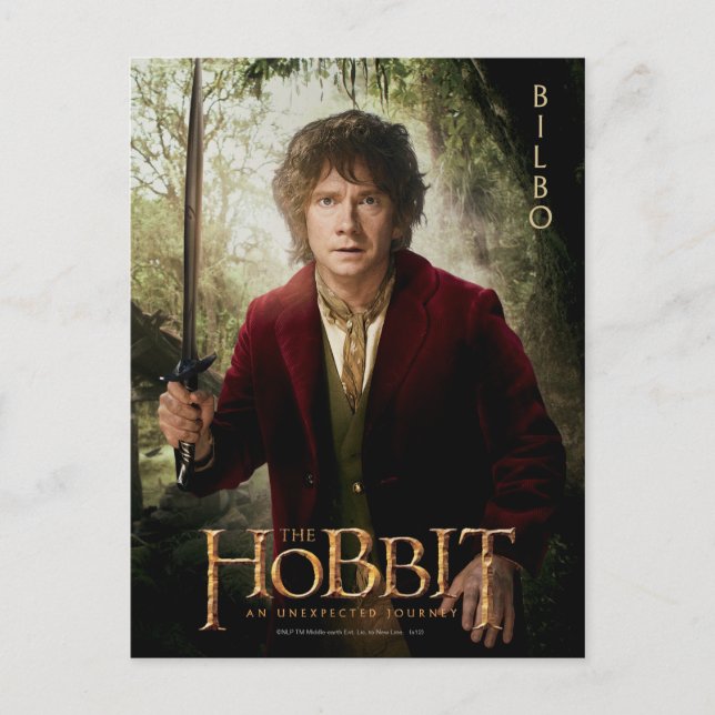 Carte Postale Oeuvre d'édition limitée : BILBO BAGGINS™ (Devant)