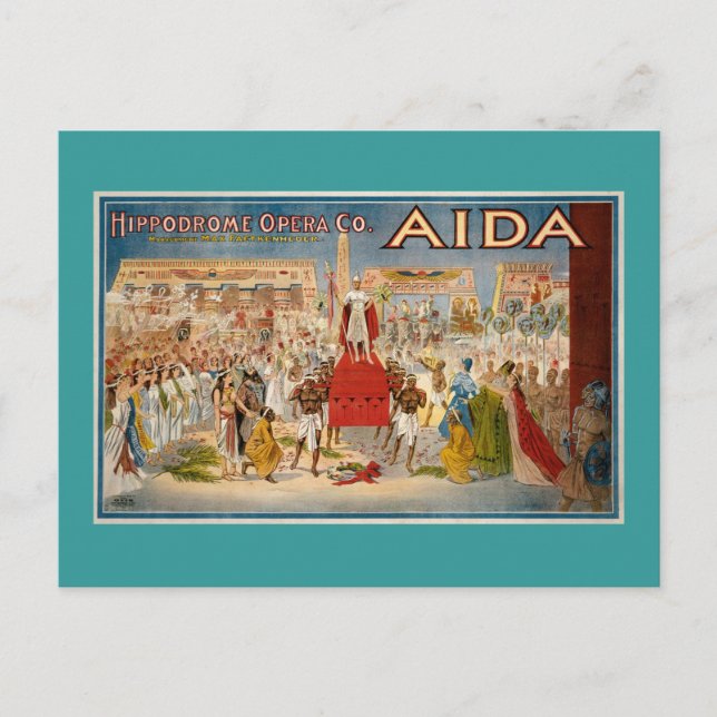 Carte Postale Oeuvre vintage Opera Aida (Devant)