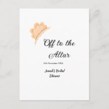 Off to the altar orange cap hat bridal shower name