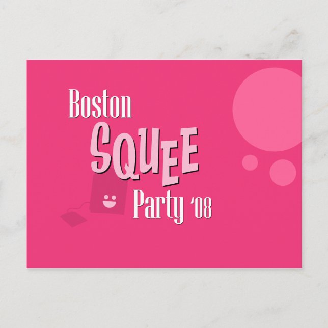 Carte postale officielle du Boston Squale Party (Devant)
