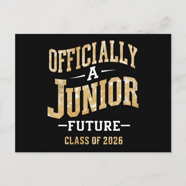 Carte Postale Officiellement A Junior Future Class de 2026 (Devant)