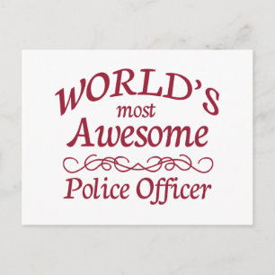 Carte Postale Officier de police le plus génial du monde