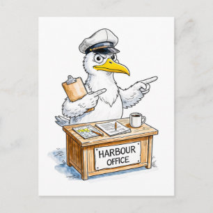 Carte Postale Officier de port de Comic Bird