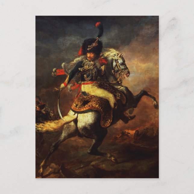 Carte Postale Officier des Hussars, 1814 (Devant)