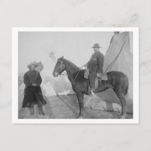 Carte Postale Oglala Chef "Ours rocheux" avec blanc
