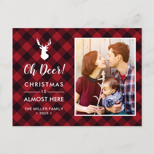 Carte Postale Oh Deer Christmas ici Red Buffalo Photo (Devant)