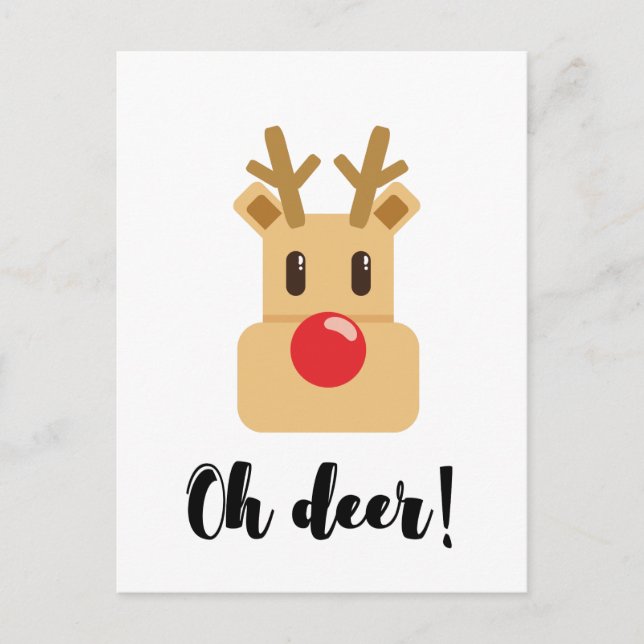 Carte Postale Oh Deer Noël (Devant)