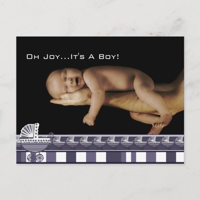 Carte Postale Oh Joy... C'est un bébé ! Pourpre pourrait être ga (Devant)