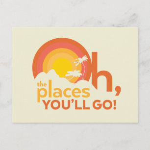 Carte Postale Oh, Les Endroits Où Tu Vas Aller ! Typographie du 