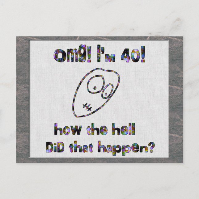 Carte Postale Oh mon Dieu ! Je suis Quarty (Devant)