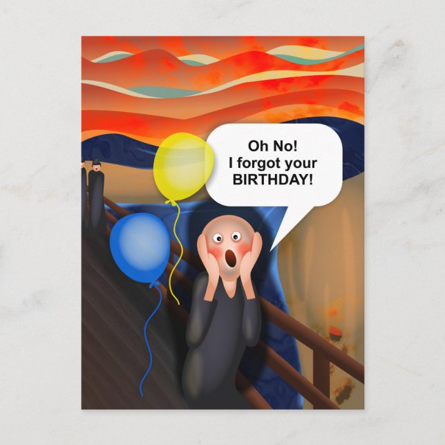 Carte Postale Oh Non J'Ai Oublié Ton Anniversaire La Parodie De  (Devant)
