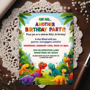 Carte Postale Oh Non ! Une autre fête d'anniversaire sur le thèm