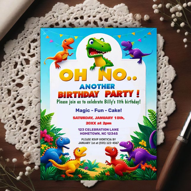 Carte Postale Oh Non ! Une autre fête d'anniversaire sur le thèm (Créateur téléchargé)