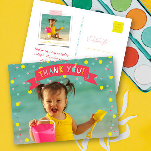 Carte Postale Oh Quel Amusant Confetti Photo Girl Anniversaire M