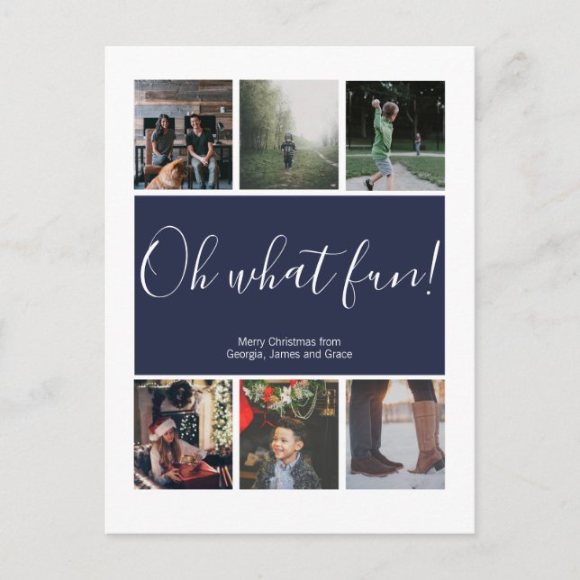 Carte Postale Oh Quel Fun Noël Fête Personnalisé (Devant)