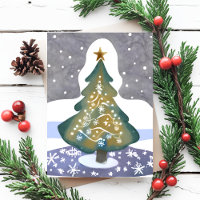 Oh sapin de Noël | Aquarelle Peinture hivernale