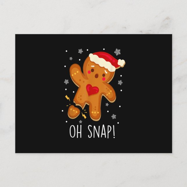 Carte Postale Oh Snap Gingpain homme Noël Famille Père Noël (Devant)