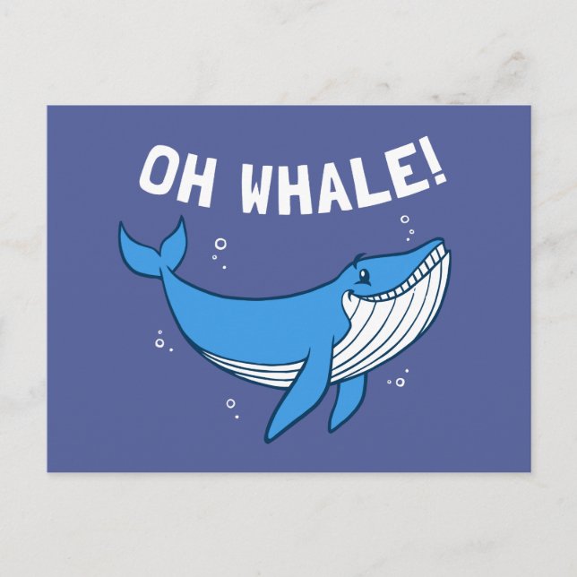 Carte Postale Oh Whale (Devant)