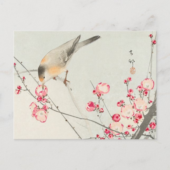 Carte Postale ohara koson's Japanese painting postcard,小原古邨の日本画 (Devant)