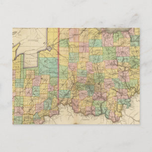 Carte Postale Ohio et Indiana