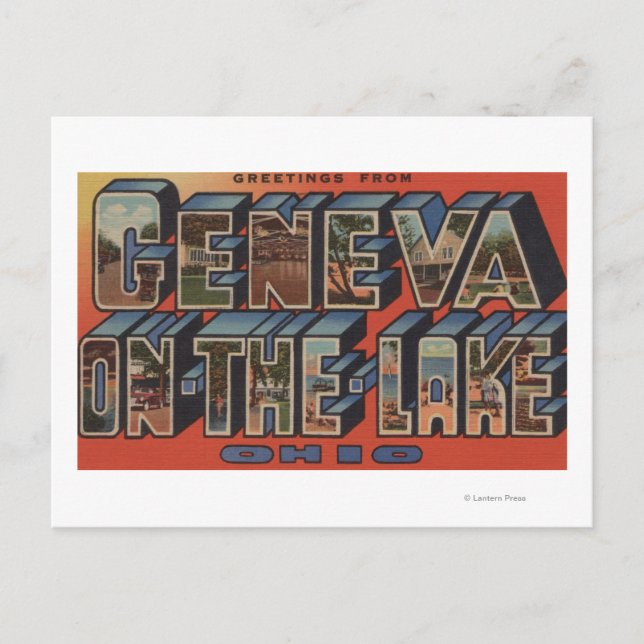 Carte Postale Ohio - Genève-sur-le-lac - Scènes à grandes lettre (Devant)