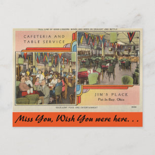 Carte Postale Ohio, Jim's Place Cafeteria, Put-In-Bay