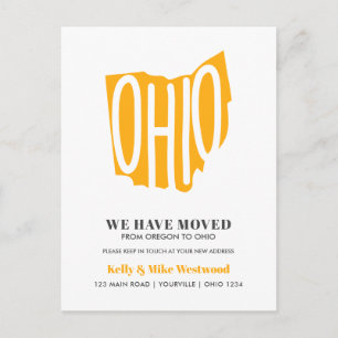 Carte Postale OHIO Nous avons déménagé Nouvelle adresse Nouveau 