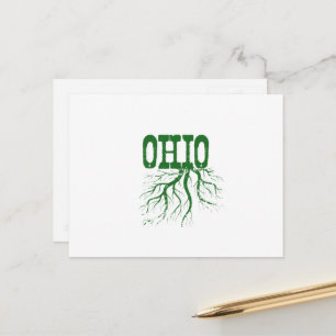 Carte Postale Ohio Racine vert Ohioan Tree Racines Buckeye