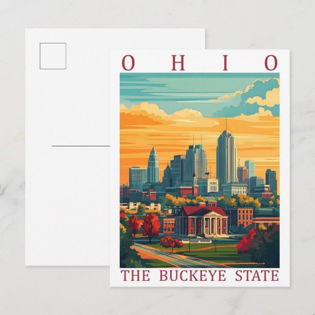 Carte Postale Ohio the Buckeye State USA Travel Place (Devant / Derrière)