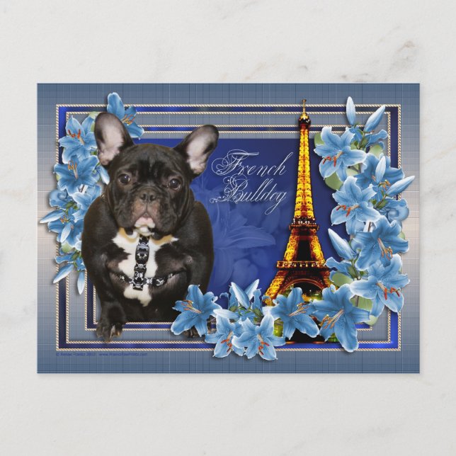 Carte Postale OhLaLa Bouledogue Français (Devant)