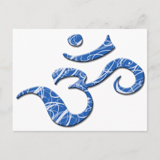 Carte postale Ohm Symbole en bleu (Devant)
