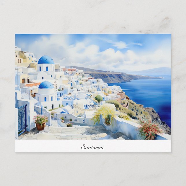 Carte postale Oia Santorin (Devant)