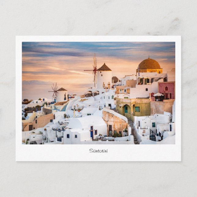 Carte Postale Oia, Santorini – Vue panoramique  (Devant)