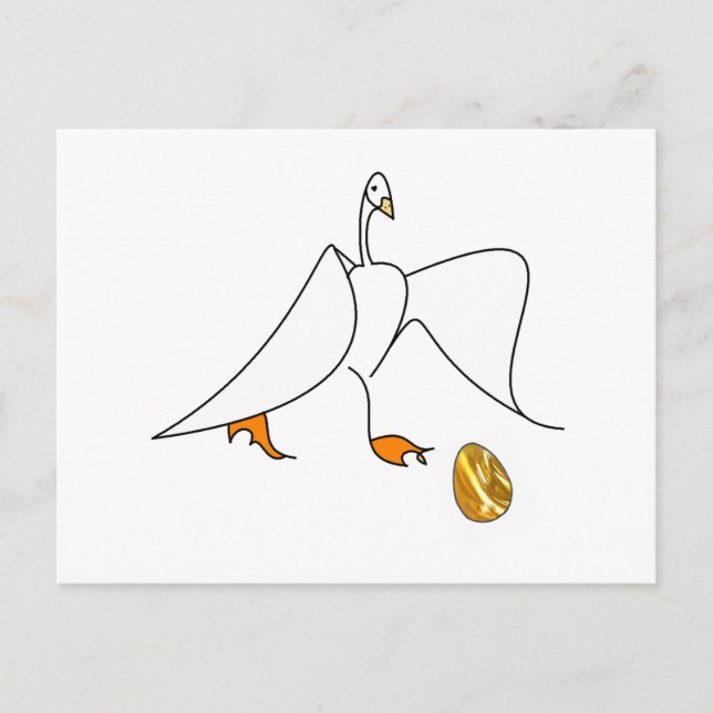 Carte Postale Oie d'or (Devant)