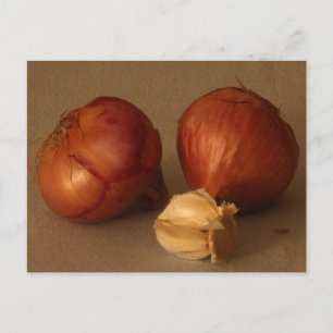 Carte Postale Oignon et ail