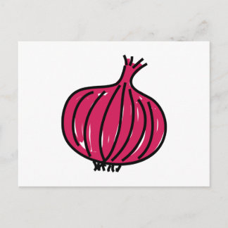 Carte Postale Oignon rouge
