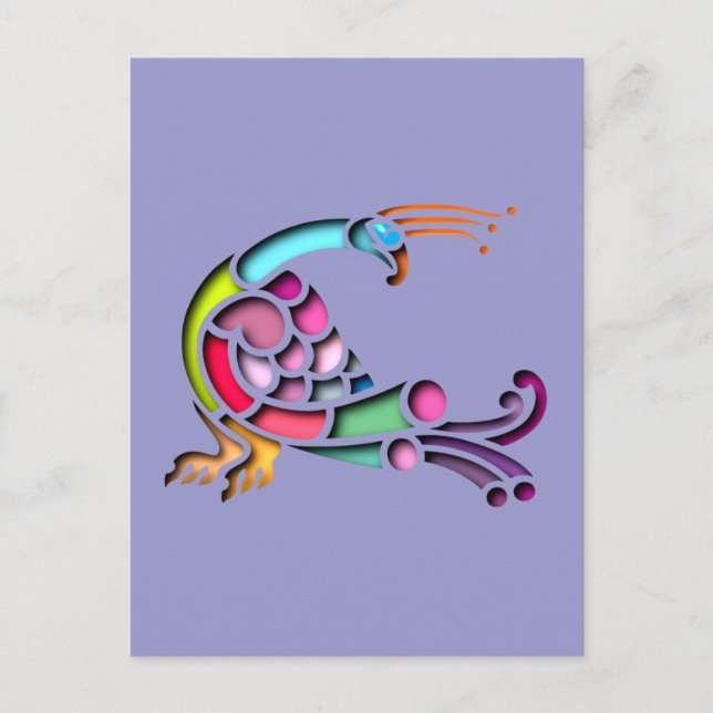 Carte Postale Oiseau celtique Kelten Vogel (Devant)