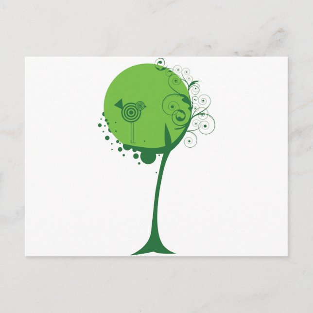 Carte Postale Oiseau d'arbre (Devant)