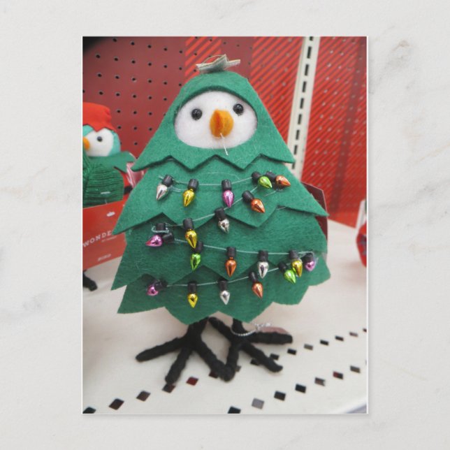 Carte Postale Oiseau d'arbre de Noël (Devant)