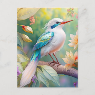 Carte Postale Oiseau de fantaisie à aile de sarcelle iridescente