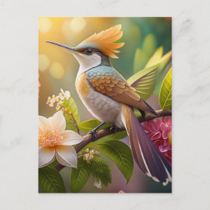 Carte Postale Oiseau de miel doré Imaginaire
