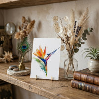 Oiseau de paradis fleur exotique clair aquarelle